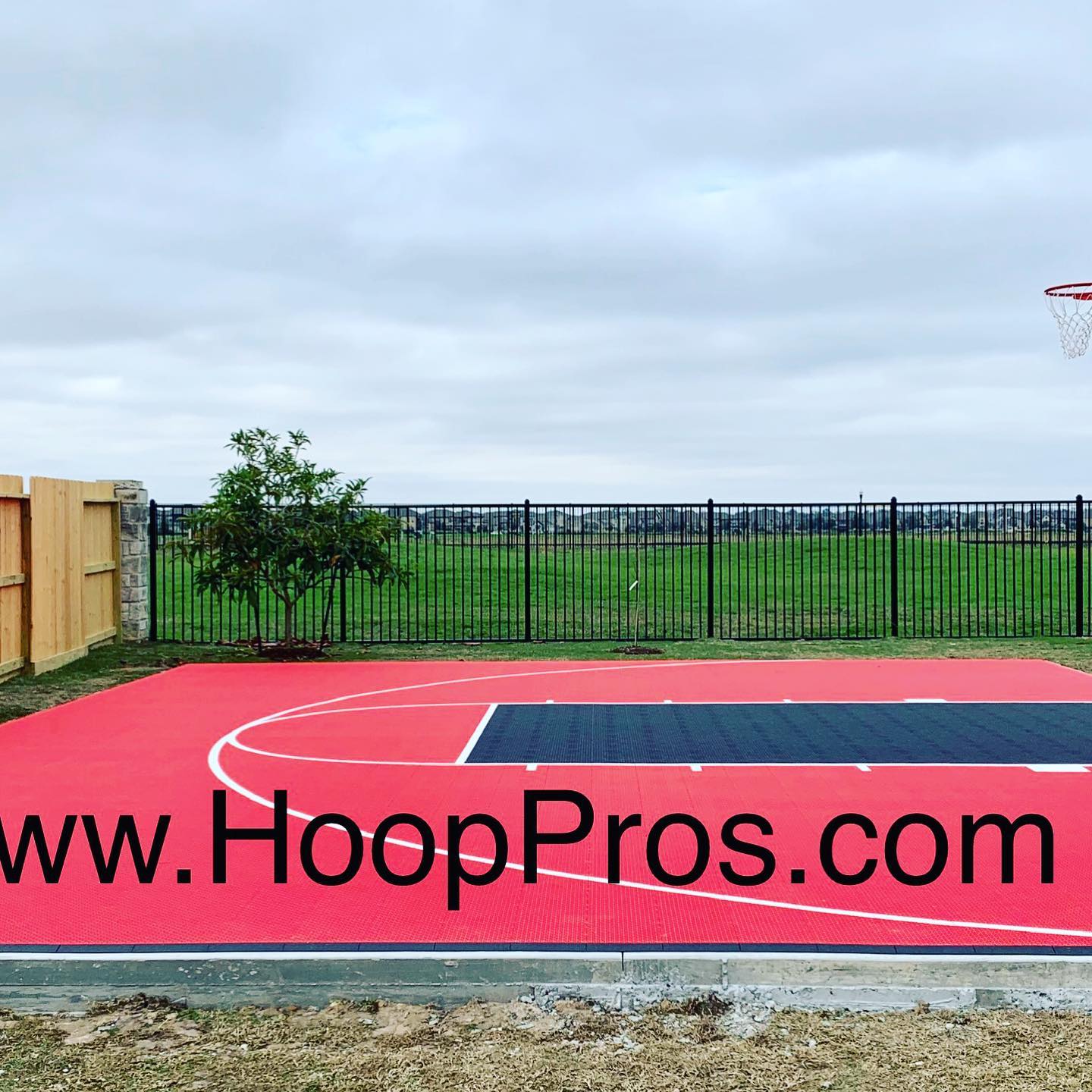 38’ x 30’ Custom Basketball Court Basketball Hoop Pros