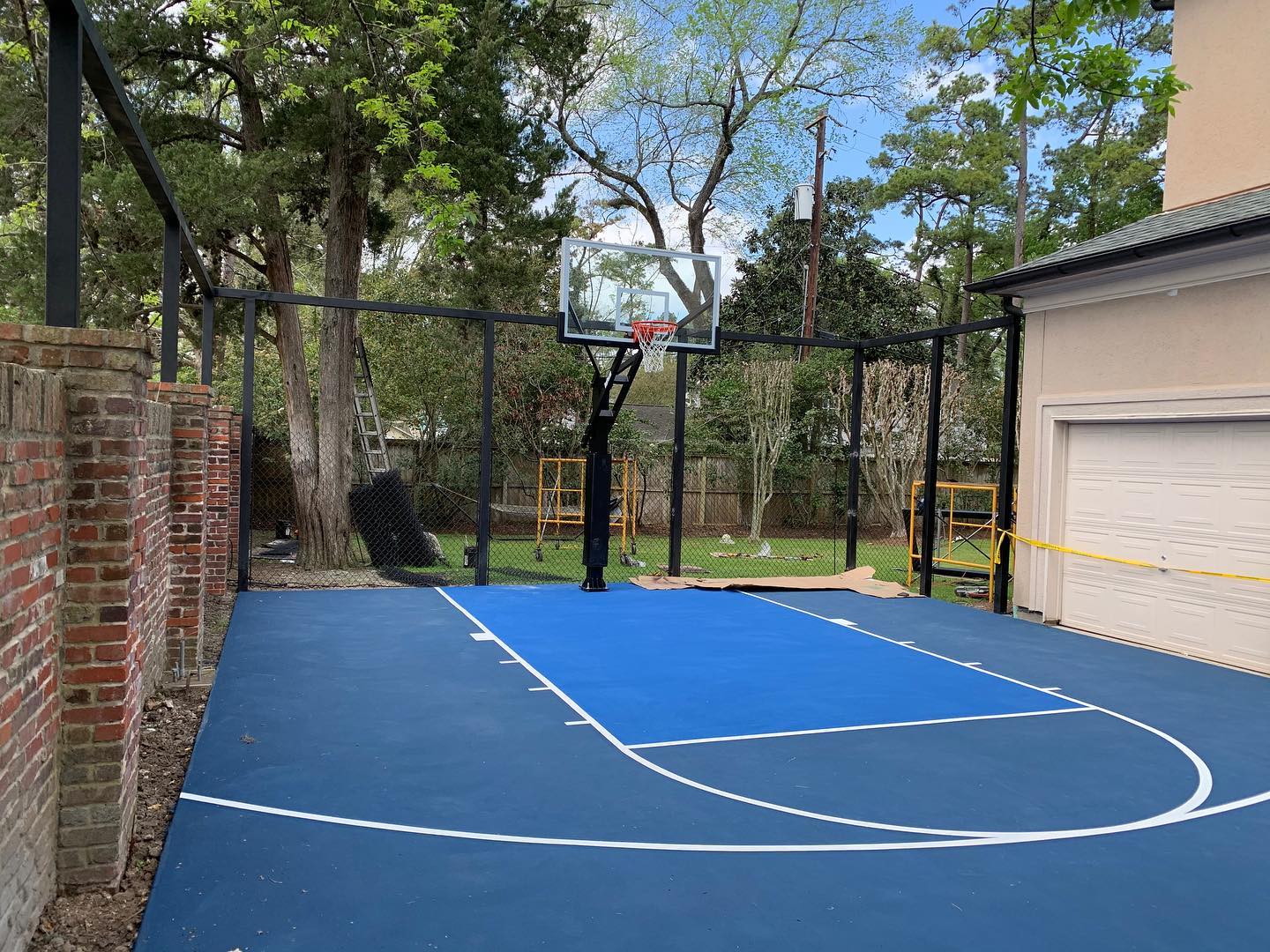 24’ x 30’ Painted Court Basketball Hoop Pros