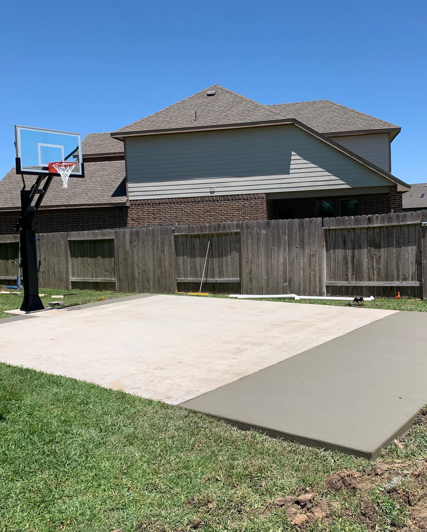 Basketball Court Extensions / Concrete Work Basketball Hoop Pros