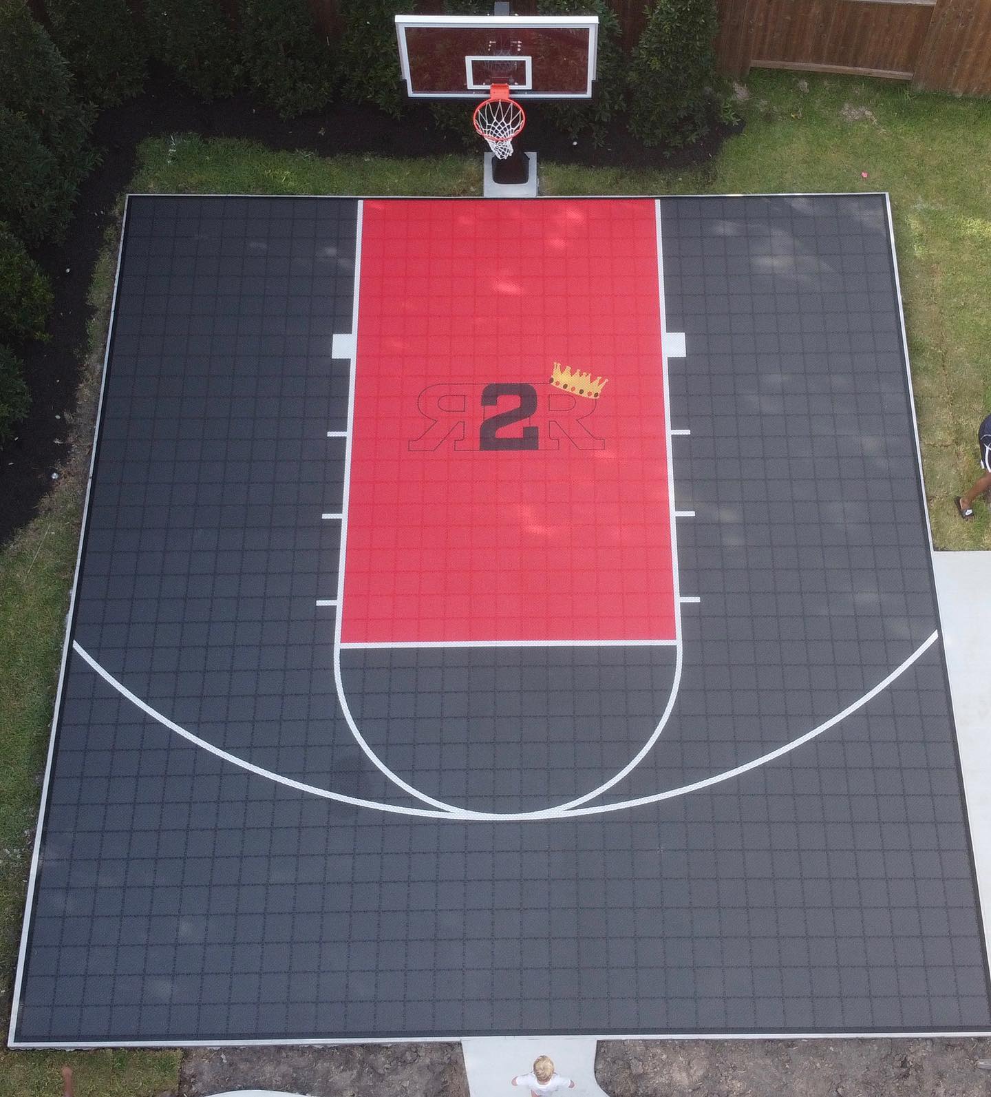 Red Custom Basketball Court Basketball Hoop Pros