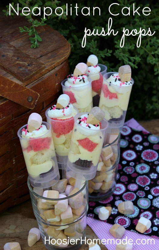 Neapolitan Cake Push Pops Hoosier Homemade