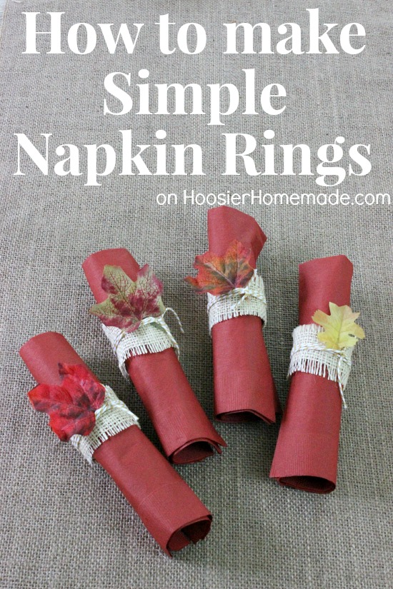 Diy Napkin Rings Thanksgiving DIY Napkin Ring Napkin rings, Fall