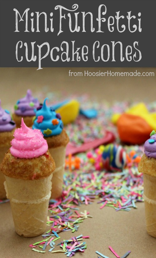 Mini Funfetti Birthday Cupcake Cones + Giveaway Hoosier Homemade