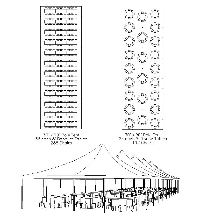 30'x90' Pole Tents Hoosier Tent & Party Rental