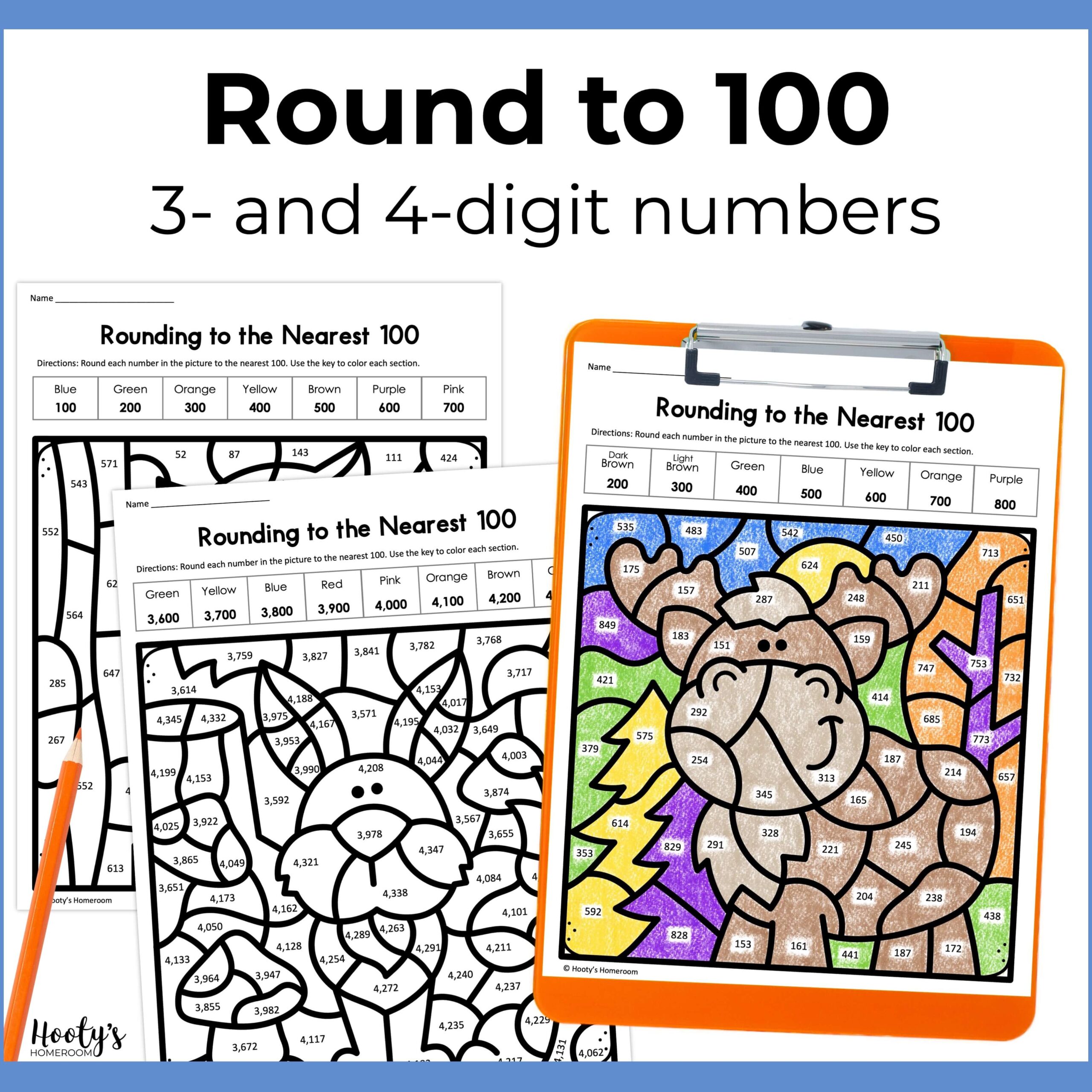Rounding Color by Number - Hooty's Homeroom