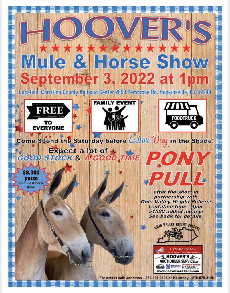 Hoover's Mule & Horse Show Hoover's Auctioneer Service