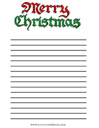 Printable Christmas Writing Paper