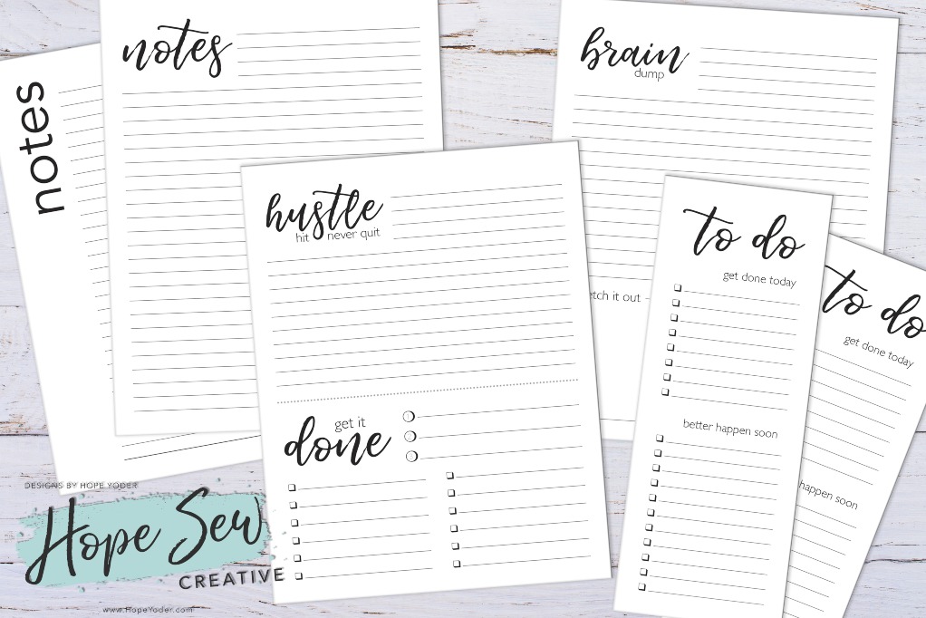Big Happy Planner Notes ToDo List 5Page Printable Hope Yoder Big Happy Planner Notes ToDo List 5Page Printable Hope Yoder