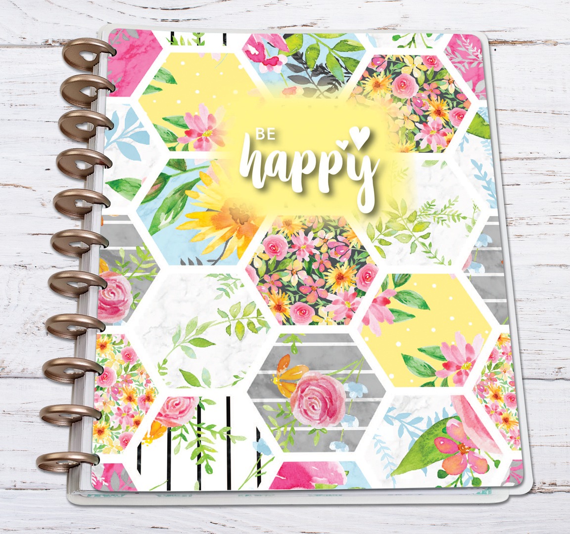 Planner Cover_Bee Happy Hexi Hope Yoder