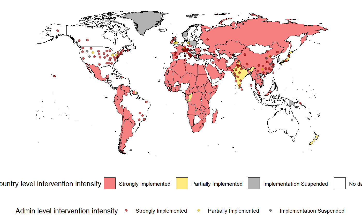 Plots a world map of an intervention — intervention_map • hitRcovid