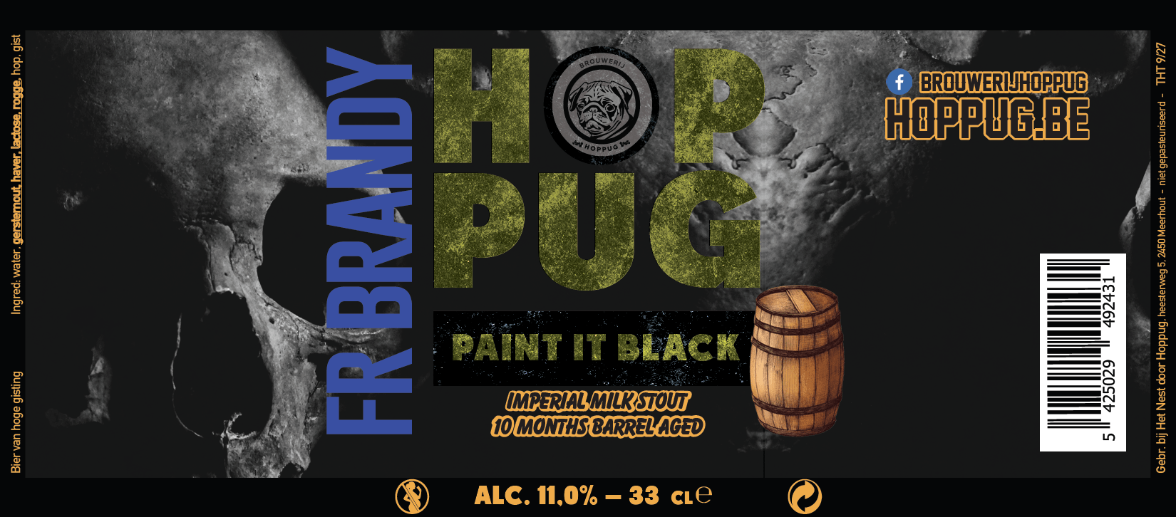 Paint It Black French Brandy BA Brouwerij Hoppug