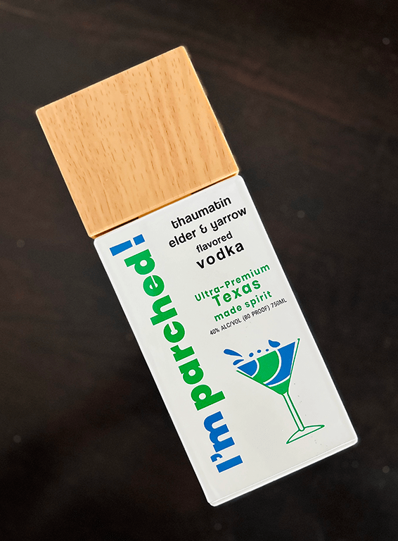 Organic Vodka I'm Parched Plant Based Vodka Hops & Stem