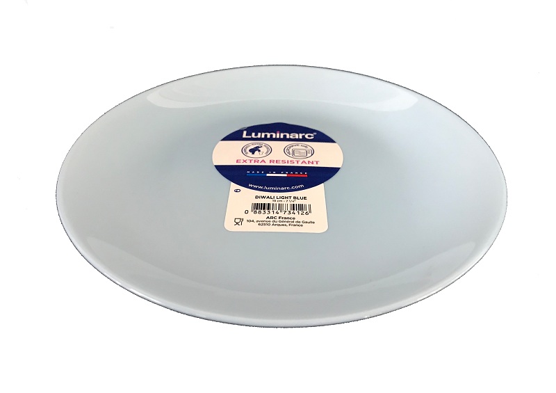 Diwali Light Blue Dessert Plate 19cm/PIRING DIWALI LIGHT BLUE DESSERT