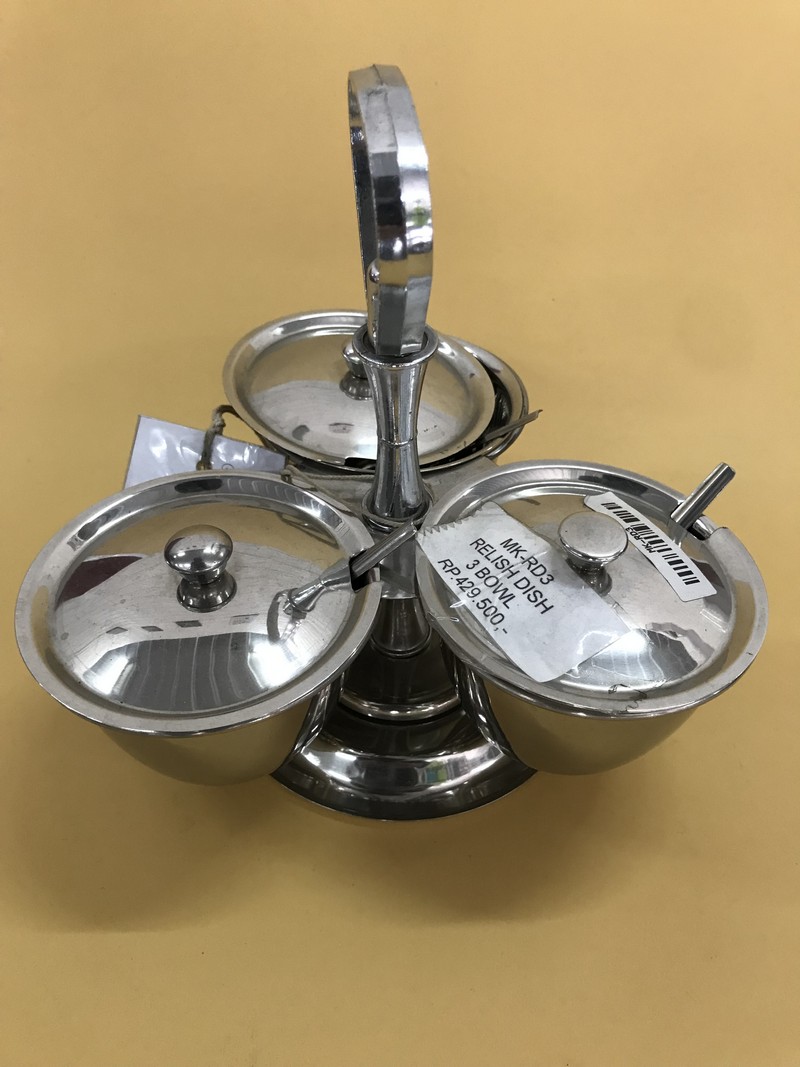 Relish Dish (Revolving) 3 Bowl/ Tempat saus 3 mangkok Mr. Kitchen