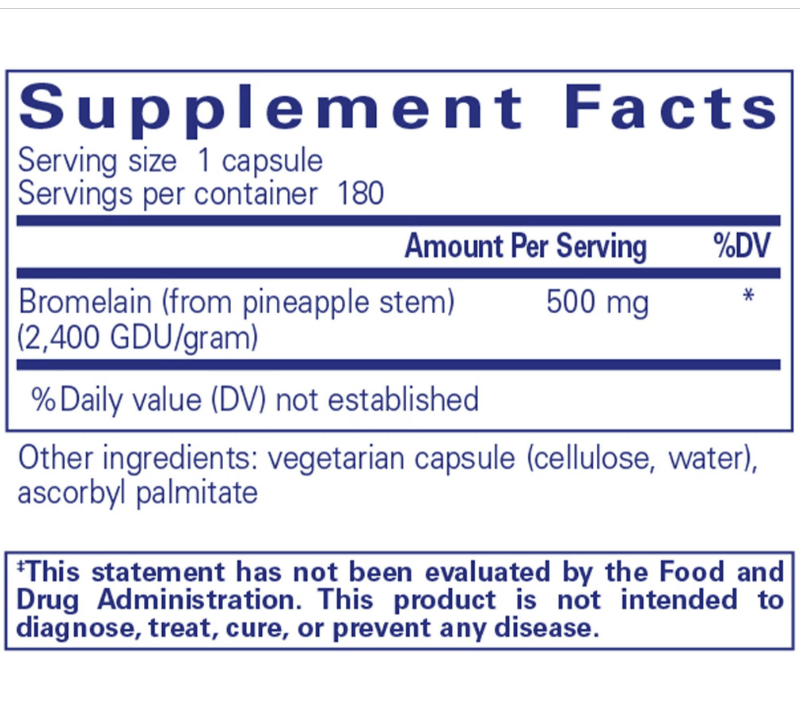 Bromelain 2400 500 Mg 180 Capsules Hormonify