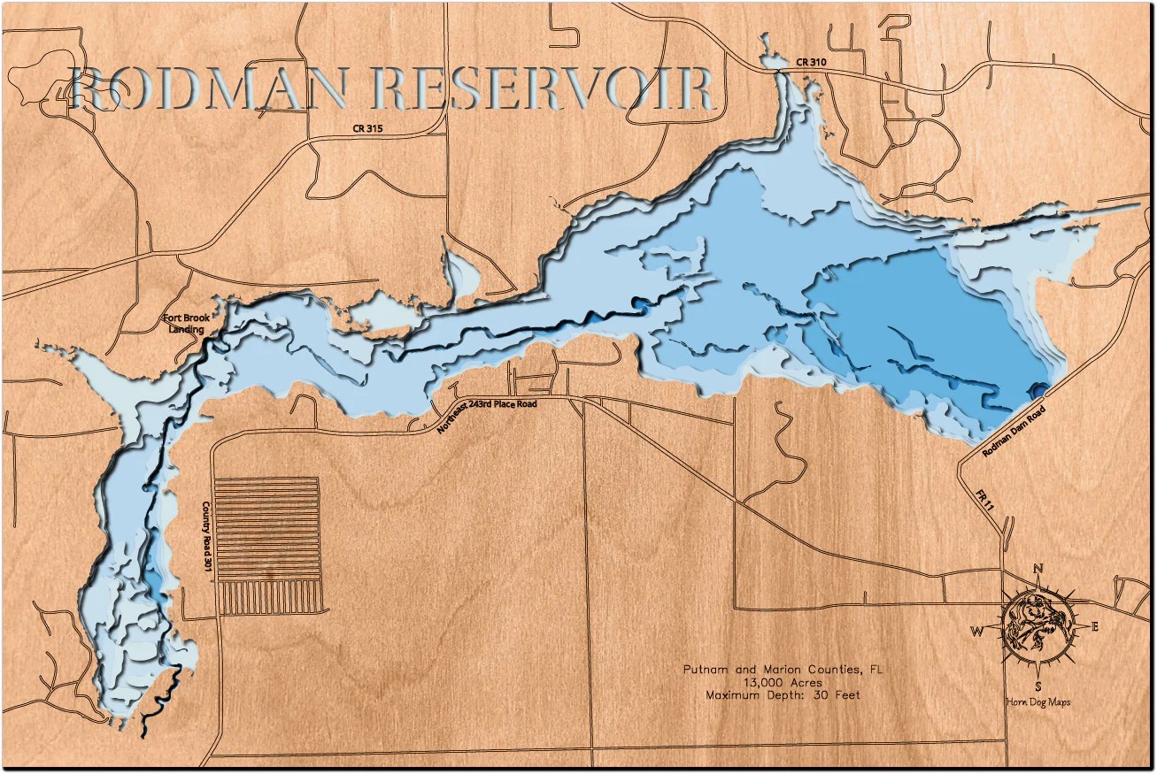 Rodman Reservoir in Putnam and Marion Counties, FL