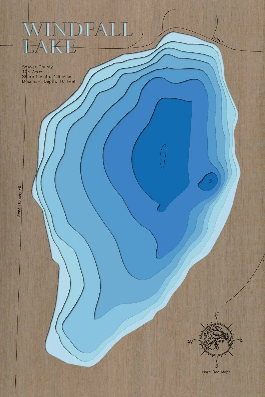 Windfall Lake in Sawyer County, WI