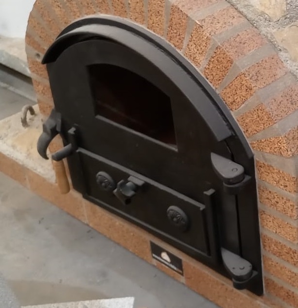 Puerta De Fundición Artesanal Horno Antihumos Sin Cristal - Hornos De Leña