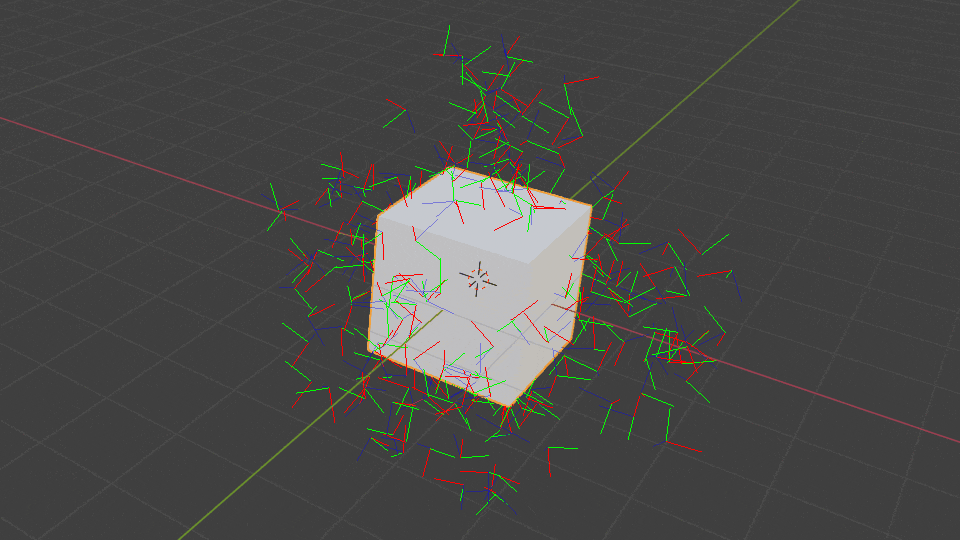 [Blender 2.8] 初期回転、移動中の回転 [パーティクルシステム] ほろほろりドットコム