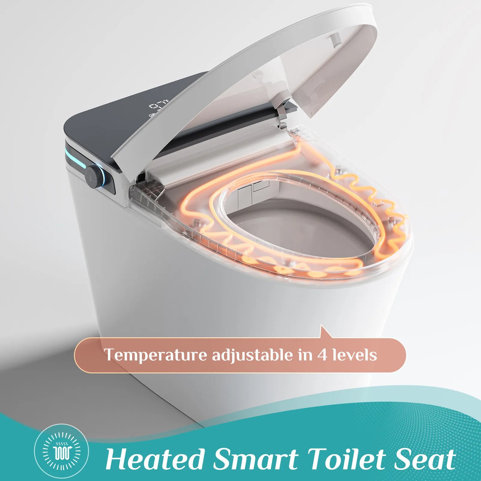 Smart Bidet Toilet | 10 Inch Rough In Toilet | HOROW One Piece Toilet