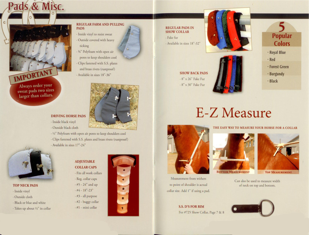 Horse Blankets, Pads, and Collar Measurement