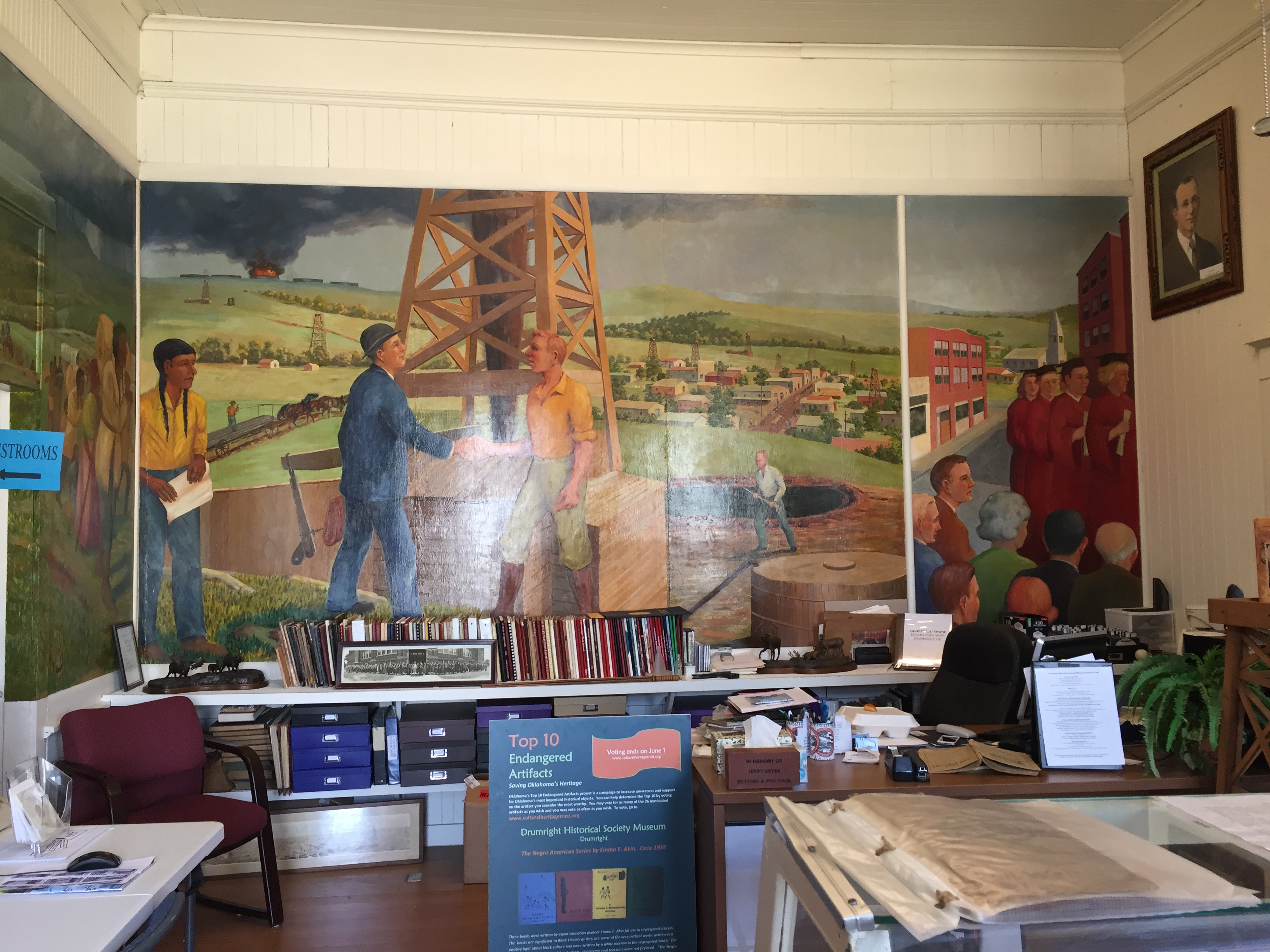 Drumright Historical Society Museum Mural 2 Custom Horse Tail Jewelry