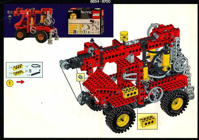 Bauanleitung zum LEGO Technic Set 8854 (Kranwagen Motorisierung)