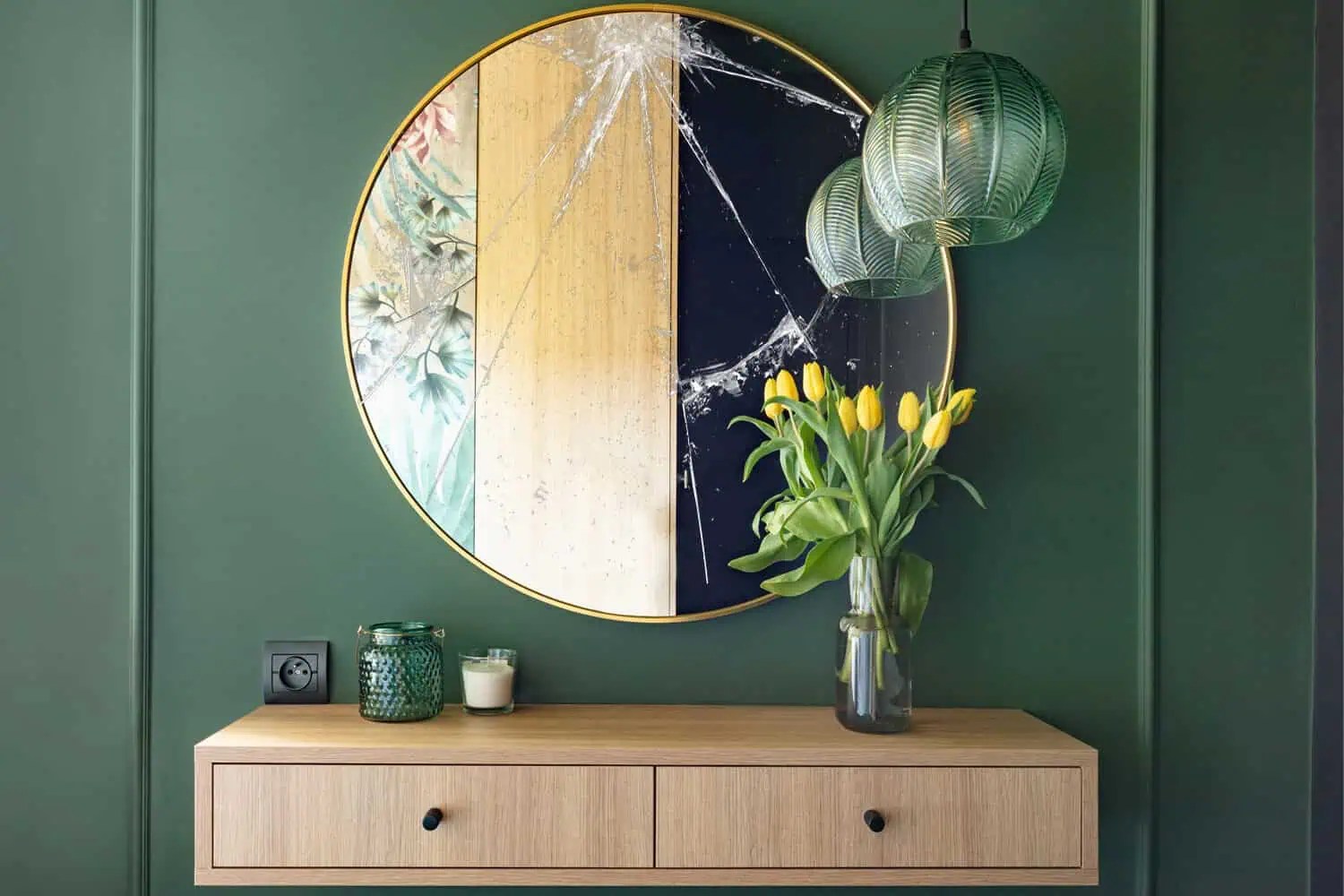 DIY Tips for Repairing Mirrors at Home - a cracked dressing mirror