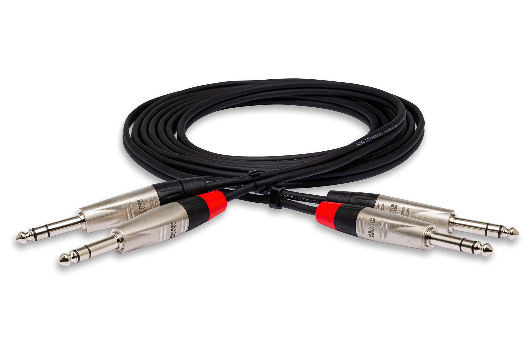Dual REAN 1/4 in TRS to Same Pro Stereo Interconnect Hosa Cables