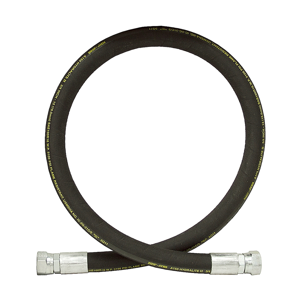 HOSEMART 1/2" Inch R2 Hydraulic Hose Pipe Working Pressure 276 BAR (4000 PSI) Carbon Steel 1/2
