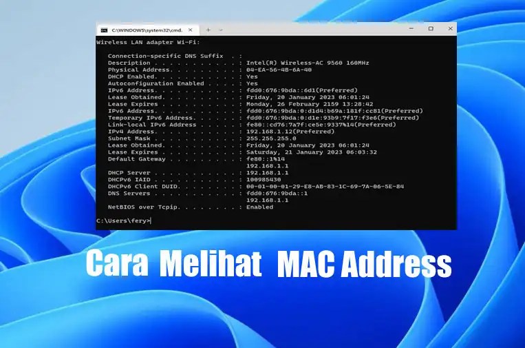 Cara Melihat MAC Address di Hp, Laptop Windows 10, Koputer