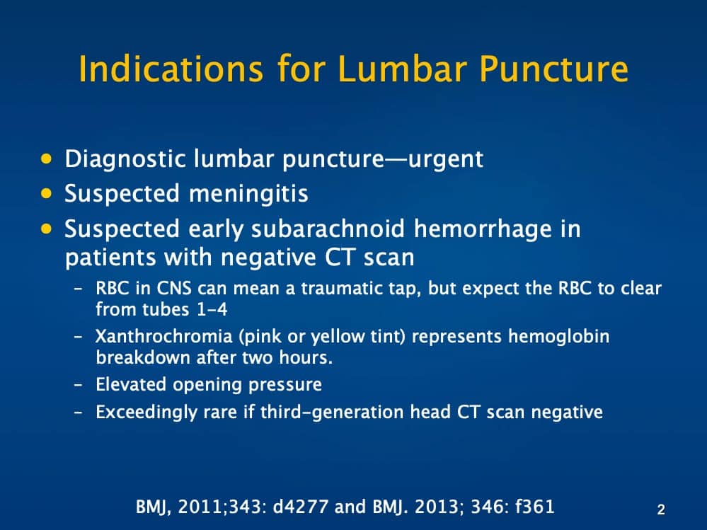 LUMBAR PUNCTURE COURSE Hospital Procedures Consultants