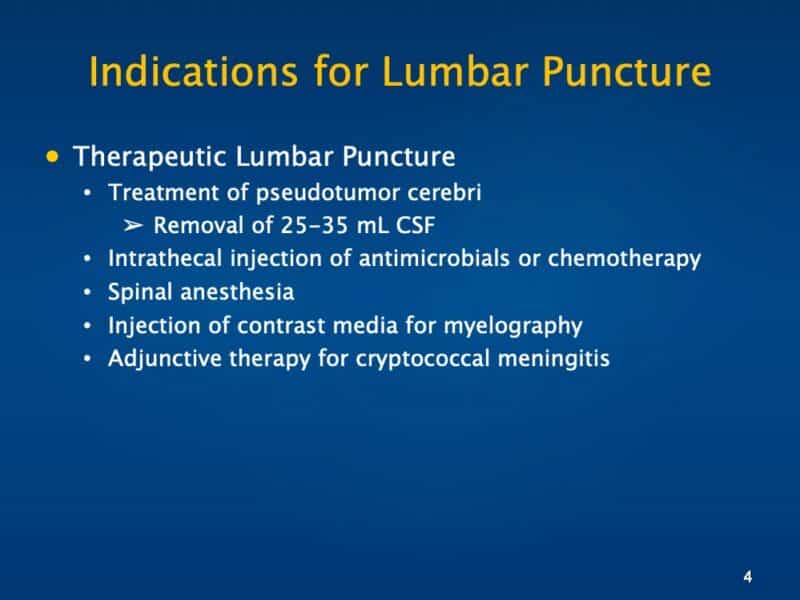 LUMBAR PUNCTURE COURSE Hospital Procedures Consultants