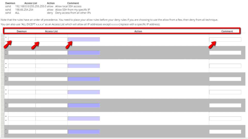 Using the Host Access Control feature in the WHM HostArmada