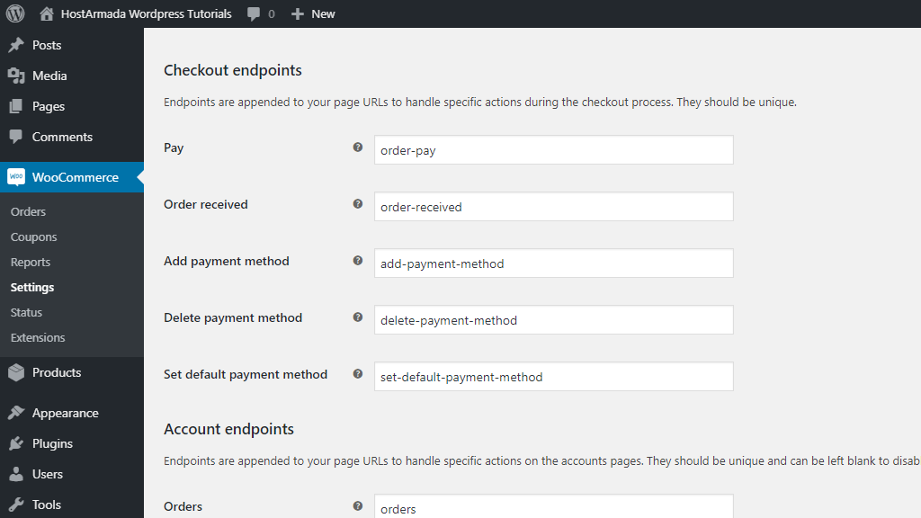 Configuring Advanced Settings in HostArmada