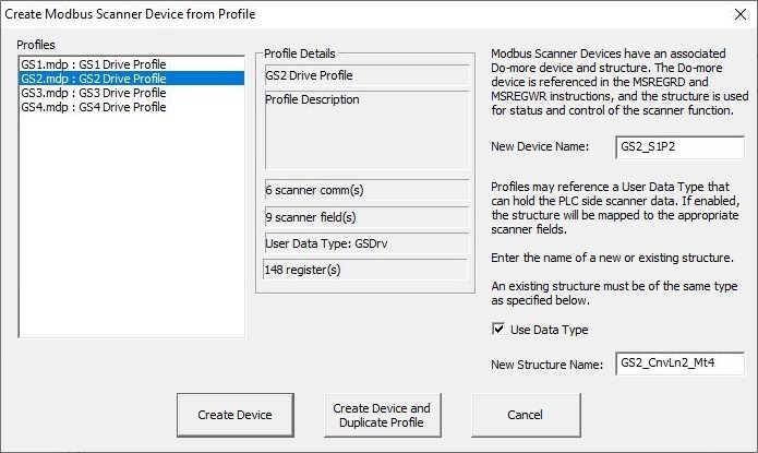 Modbus I/O Scanner Configuration