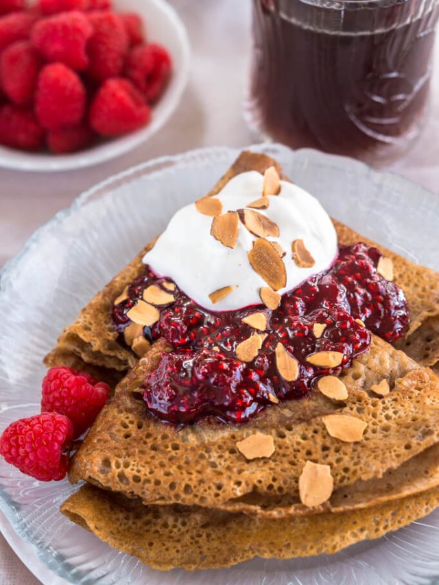 Swedish Pancakes with Raspberry Compote Story Hostess At Heart