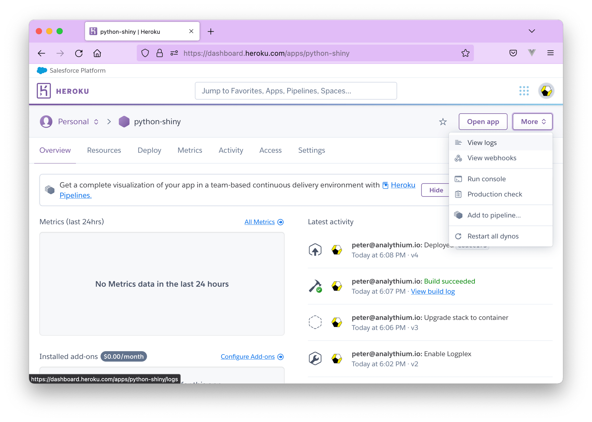 Scaling Shiny Apps for Python and R Sticky Sessions on Heroku