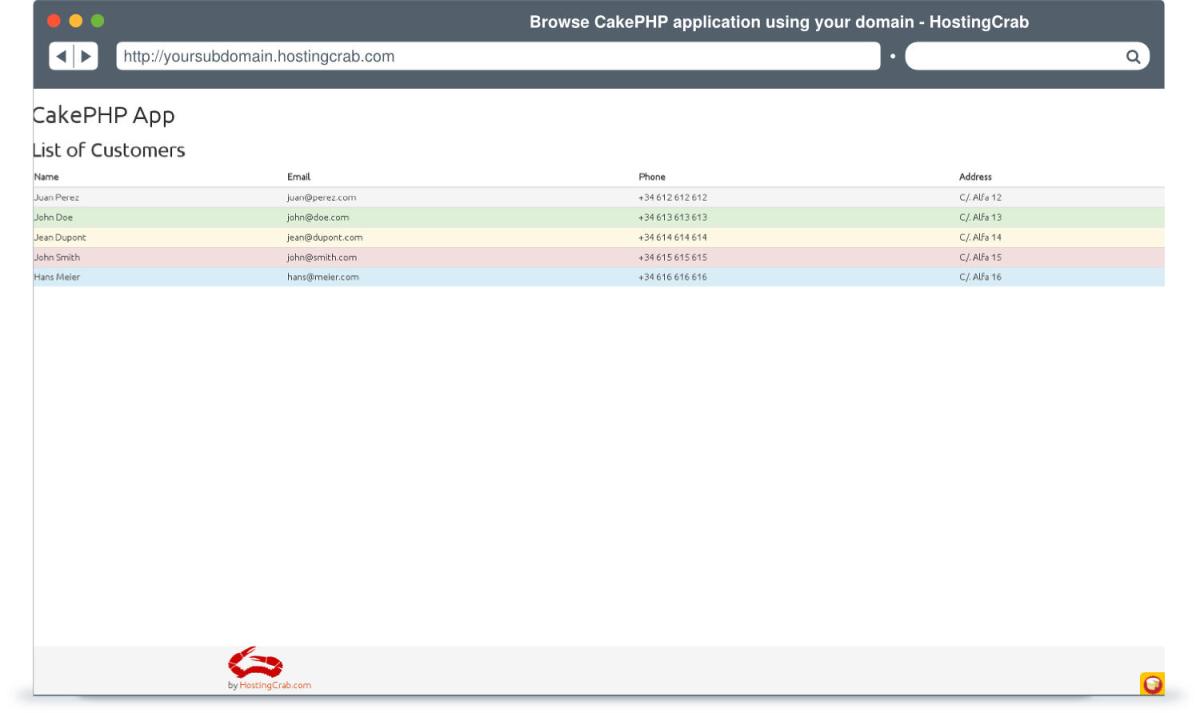 Hosting your CakePHP application in HostingCrab Hosting Crab