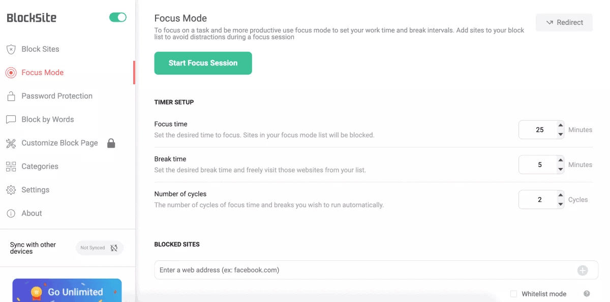 How to Block a Site with an Extension Hosting Data