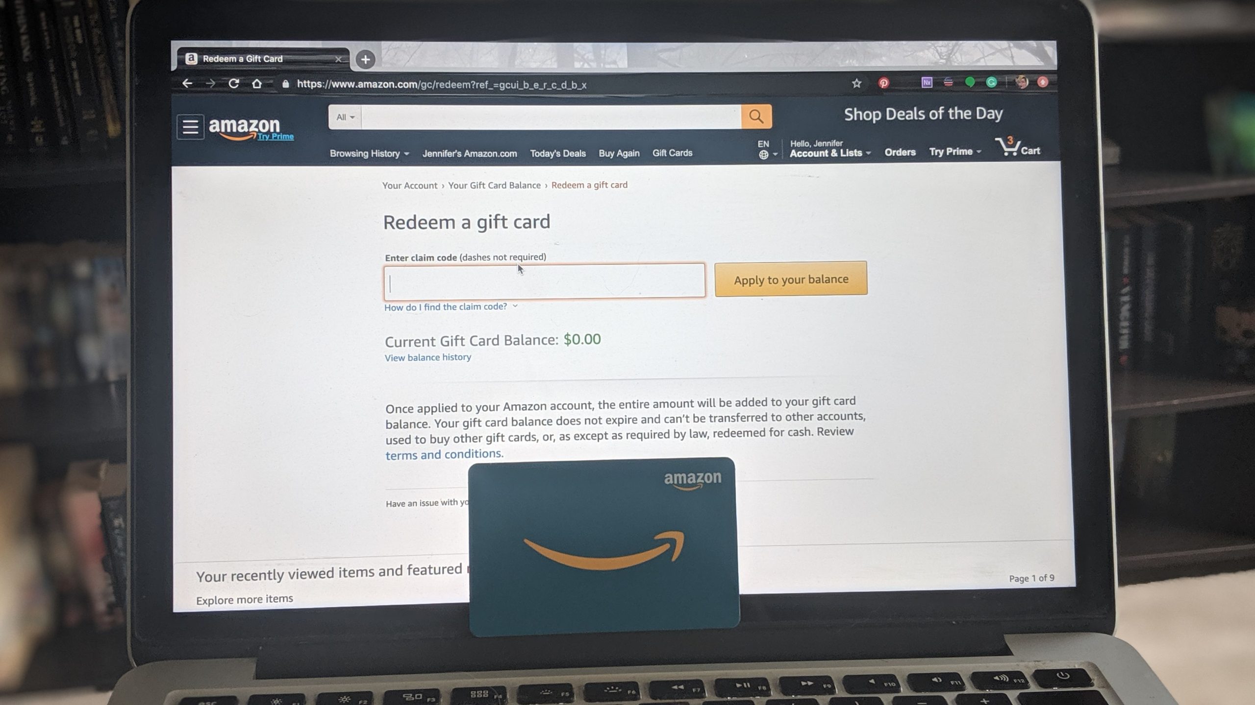 How to Use a Gift Card on Amazon Host It 4 Me