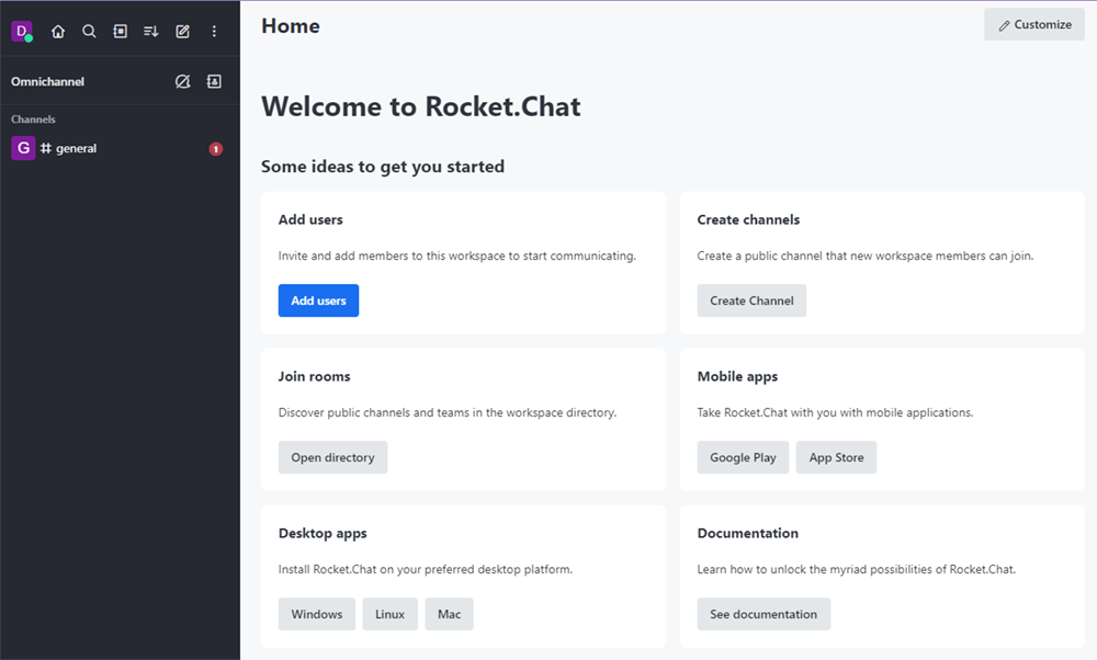 Setting up a server for Rocket.Chat