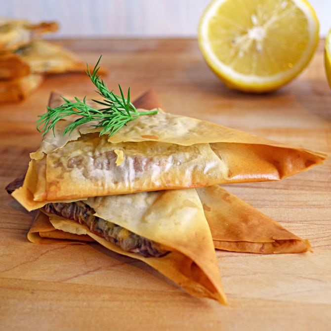 Easy Spinach and Feta Phyllo Triangles Host The Toast
