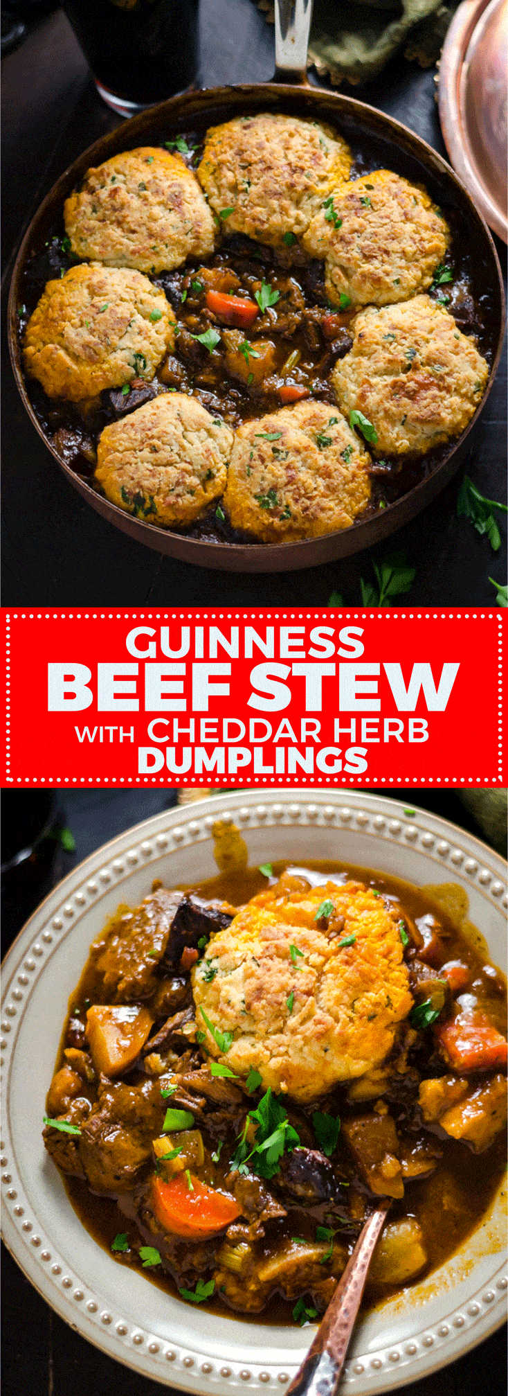 Guinness Beef Stew with Cheddar Herb Dumplings Host The Toast