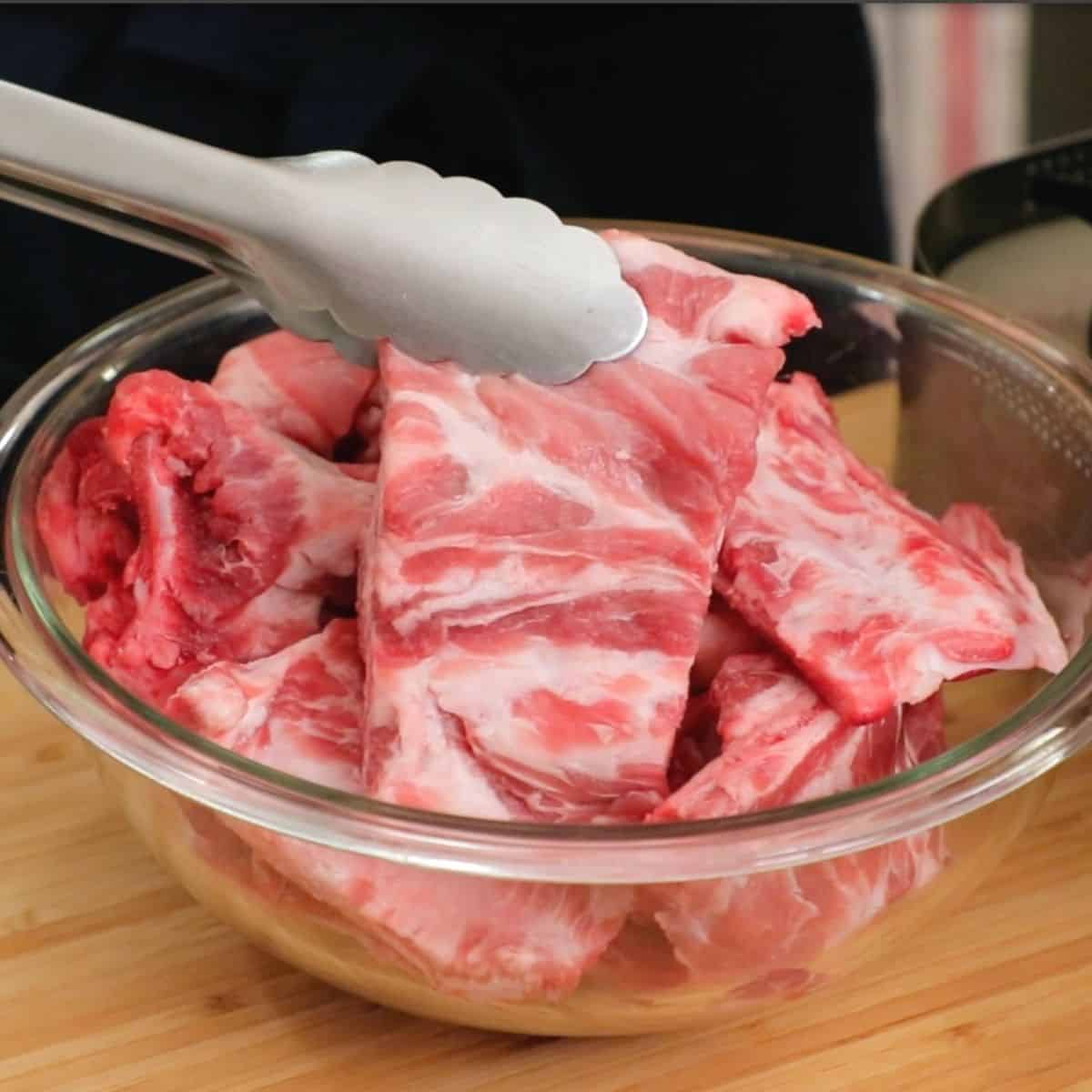 Thai Street Food Spicy Pork Bone Soup "Leng Saeb" Hot Thai Kitchen