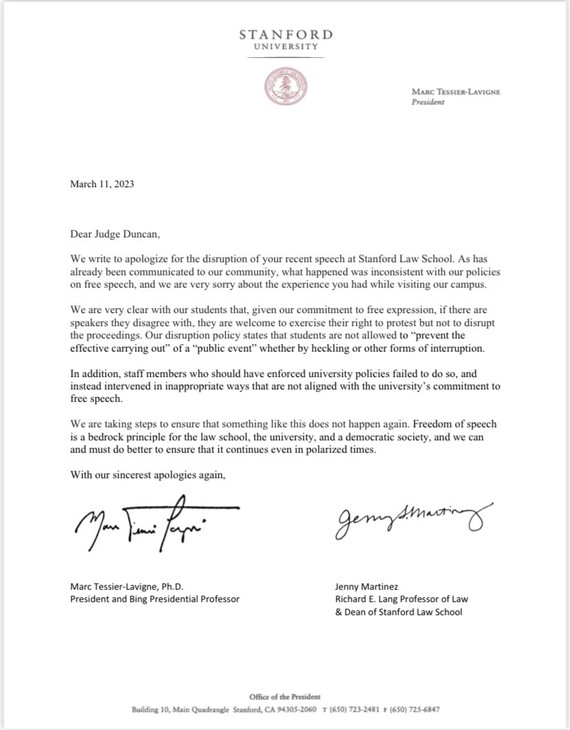 On that Stanford Law apology to Judge Duncan HotAir The Conservative Eyes On that Stanford Law apology to Judge Duncan HotAir The Conservative Eyes