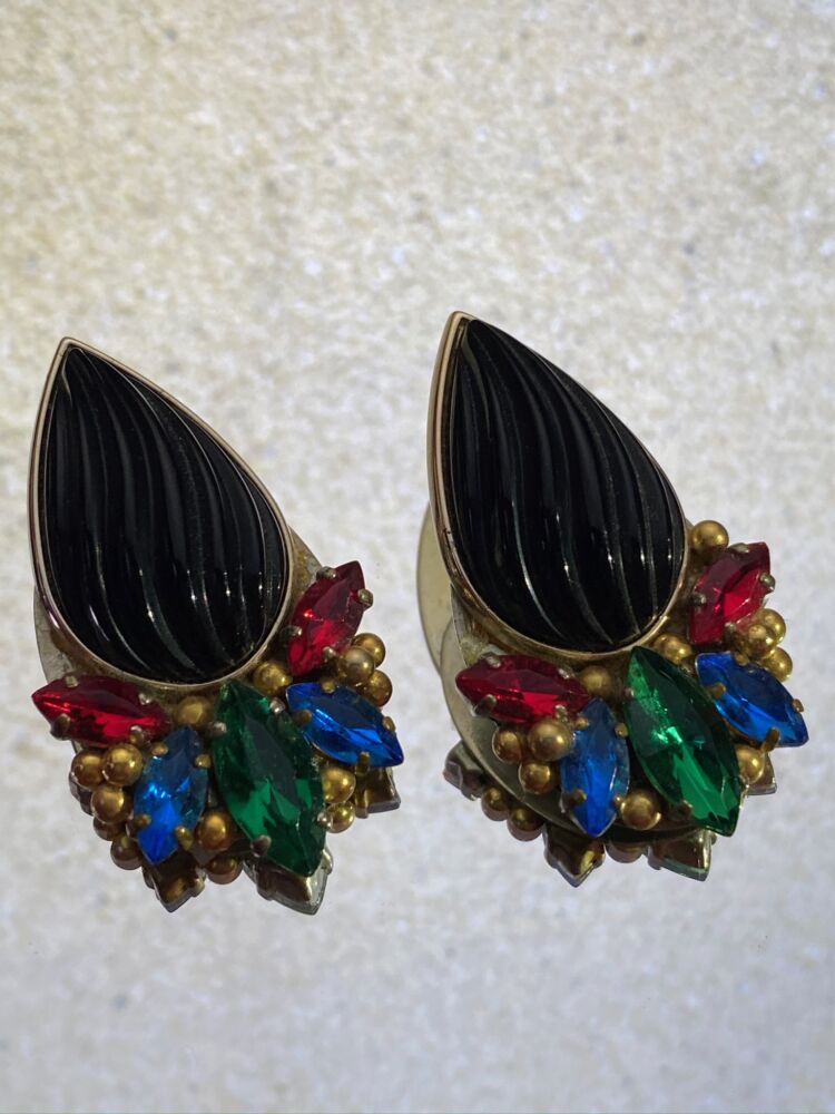 80s Costume Jewelry Clipon Earrings → Hotbox Vintage
