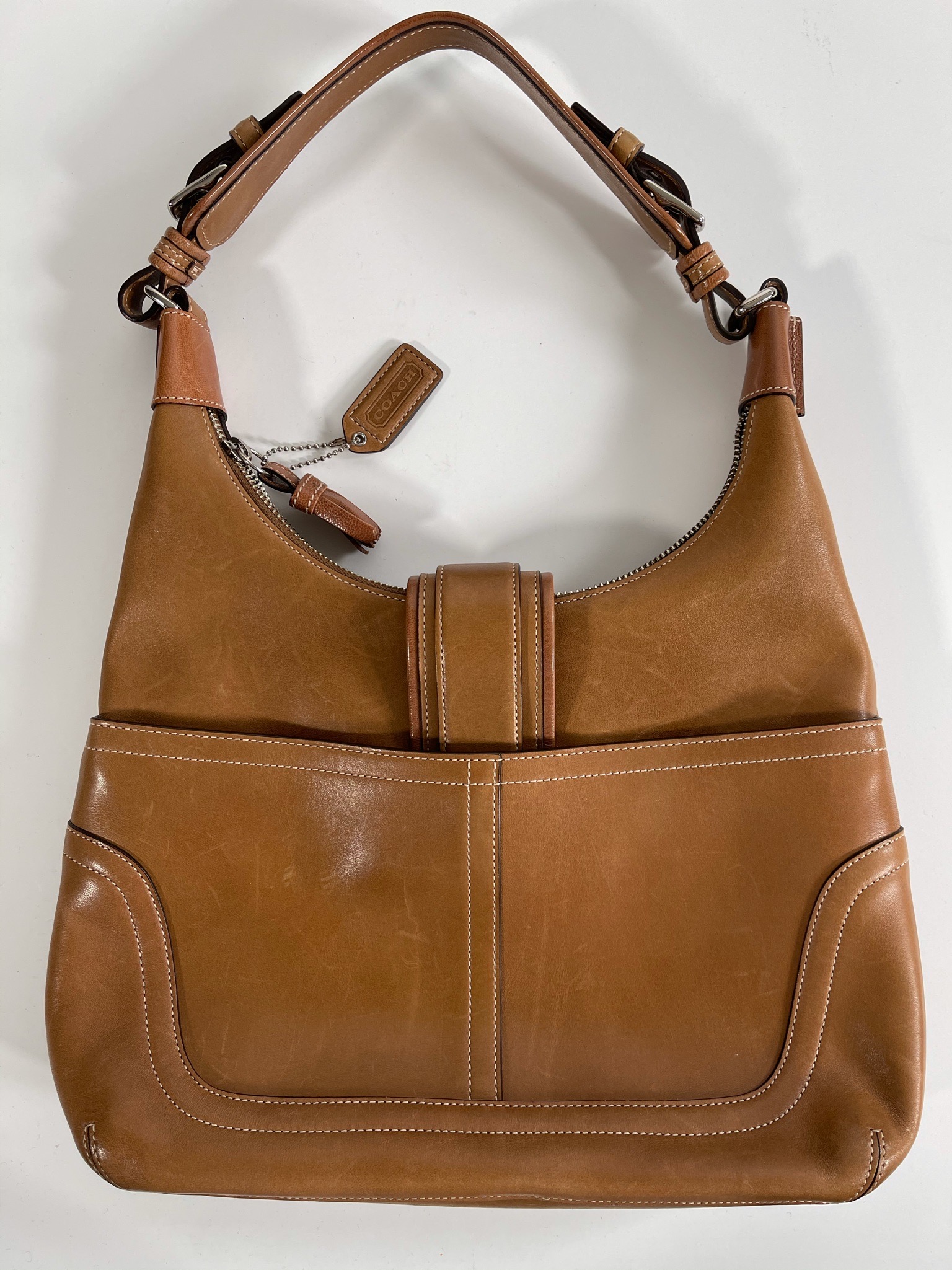 SOLD Coach Caramel Leather Hobo Bag → Hotbox Vintage