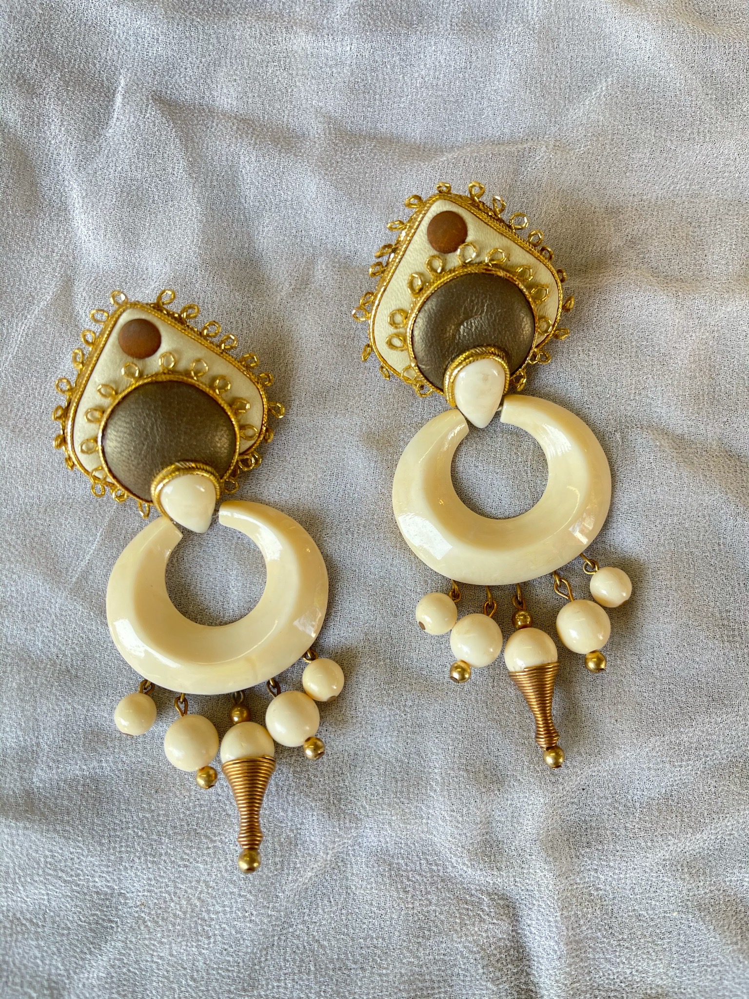 80s Chunky Earrings Clip On → Hotbox Vintage