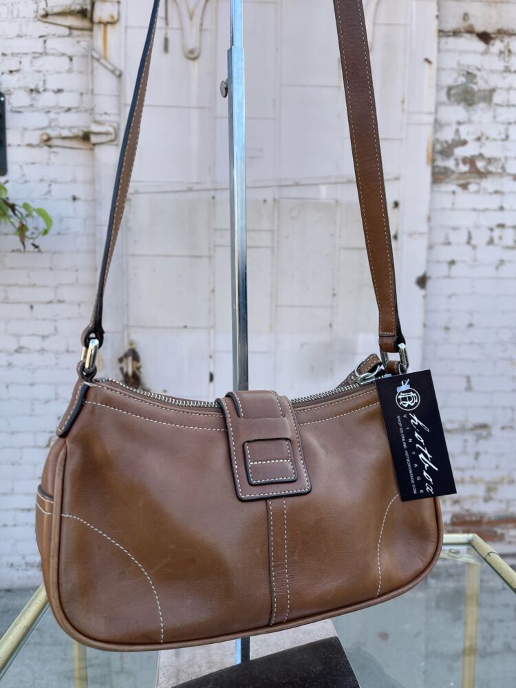 SOLD Vintage Chocolate Brown Leather Coach Bag → Hotbox Vintage